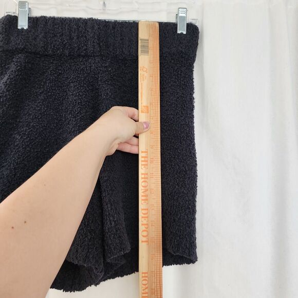 SKIMS 2 Piece Cozy Knit Short Set 2 Pairs Shorts Cream Black Fuzzy S/M Teddy - Picture 12 of 12